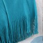 SOGA Blue Knitted Throw Blanket Solid Warm Cozy Woven Cover Couch Bed Sofa Home Decor