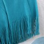 SOGA Blue Knitted Throw Blanket Solid Warm Cozy Woven Cover Couch Bed Sofa Home Decor