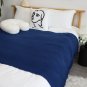 SOGA Royal Blue Knitted Throw Blanket Solid Warm Cozy Woven Cover Couch Bed Sofa Home Decor