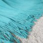 SOGA Teal Knitted Throw Blanket Solid Warm Cozy Woven Cover Couch Bed Sofa Home Decor