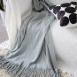 SOGA Grey Knitted Throw Blanket Solid Warm Cozy Woven Cover Couch Bed Sofa Home Decor