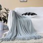 SOGA Grey Knitted Throw Blanket Solid Warm Cozy Woven Cover Couch Bed Sofa Home Decor