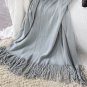 SOGA Grey Knitted Throw Blanket Solid Warm Cozy Woven Cover Couch Bed Sofa Home Decor