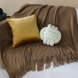 SOGA Coffee Knitted Throw Blanket Solid Warm Cozy Woven Cover Couch Bed Sofa Home Decor