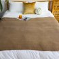 SOGA Coffee Knitted Throw Blanket Solid Warm Cozy Woven Cover Couch Bed Sofa Home Decor