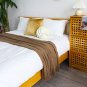 SOGA Coffee Knitted Throw Blanket Solid Warm Cozy Woven Cover Couch Bed Sofa Home Decor