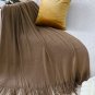 SOGA Coffee Knitted Throw Blanket Solid Warm Cozy Woven Cover Couch Bed Sofa Home Decor