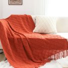 SOGA Red Diamond Pattern Knitted Throw Blanket Warm Cozy Woven Cover Couch Bed Sofa Home Decor SOGA Red Diamond Pattern Knitted Throw Blanket Warm Cozy Woven Cover Couch Bed Sofa Home Decor