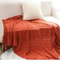SOGA Red Diamond Pattern Knitted Throw Blanket Warm Cozy Woven Cover Couch Bed Sofa Home Decor
