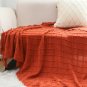 SOGA Red Diamond Pattern Knitted Throw Blanket Warm Cozy Woven Cover Couch Bed Sofa Home Decor