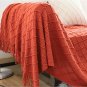 SOGA Red Diamond Pattern Knitted Throw Blanket Warm Cozy Woven Cover Couch Bed Sofa Home Decor