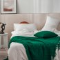 SOGA Green Diamond Pattern Knitted Throw Blanket Warm Cozy Woven Cover Couch Bed Sofa Home Decor