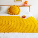 SOGA Yellow Diamond Pattern Knitted Throw Blanket Warm Cozy Woven Cover Couch Bed Sofa Home Decor SOGA Yellow Diamond Pattern Knitted Throw Blanket Warm Cozy Woven Cover Couch Bed Sofa Home Decor