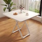 SOGA 80cm White Square Table with White Legs Modern Minimalist Design for Home Decor SOGA 80cm White Square Table with White Legs Modern Minimalist Design for Home Decor