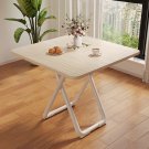SOGA 80cm Light Square Table with White Legs Modern Design for Home Decor SOGA 80cm Light Square Table with White Legs Modern Design for Home Decor