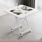 SOGA White Dining Table Portable Square Surface Folding Desk with Lacquered Legs Home Decor SOGA White Dining Table Portable Square Surface Folding Desk with Lacquered Legs Home Decor