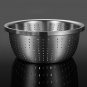 SOGA Stainless Steel Nesting Basin Colander Kitchen Sink Washing Bowl Metal Basket Strainer Set of 3