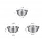 SOGA Stainless Steel Nesting Basin Colander Kitchen Sink Washing Bowl Metal Basket Strainer Set of 3