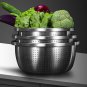 SOGA Stainless Steel Nesting Basin Colander Kitchen Sink Washing Bowl Metal Basket Strainer Set of 3