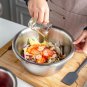 SOGA 3Pcs Deepen Polished Stainless Steel Stackable Baking Washing Mixing Bowls Set Food Storage