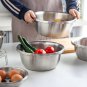 SOGA 3Pcs Deepen Polished Stainless Steel Stackable Baking Washing Mixing Bowls Set Food Storage