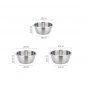 SOGA 3Pcs Deepen Polished Stainless Steel Stackable Baking Washing Mixing Bowls Set Food Storage