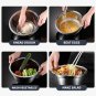 SOGA 3Pcs Deepen Polished Stainless Steel Stackable Baking Washing Mixing Bowls Set Food Storage