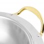 SOGA Stainless Steel Gold Accents Round Buffet Chafing Dish Cater Food Chafer with Glass Top Lid