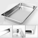 SOGA Gastronorm GN Pan Full Size 1/1 GN Pan 10cm Deep Stainless Steel Tray With Lid SOGA Gastronorm GN Pan Full Size 1/1 GN Pan 10cm Deep Stainless Steel Tray With Lid