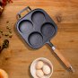 SOGA 4 Mold Cast Iron Breakfast Fried Egg Pancake Omelette Fry Pan