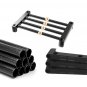 SOGA 12-Shelf Tier Shoe Storage Shelf Space-Saving Caddy Rack Organiser with Side Hooks Black
