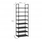 SOGA 8 Tier Shoe Storage Shelf Space-Saving Caddy Rack Organiser with Handle