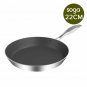 SOGA Stainless Steel Fry Pan 22cm Frying Pan Induction FryPan Non Stick Interior