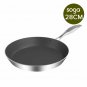 SOGA Stainless Steel Fry Pan 28cm Frying Pan Induction FryPan Non Stick Interior