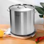 SOGA 50L Stainless Steel Stock Pot with One Steamer Rack Insert Stockpot Tray