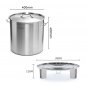 SOGA 50L Stainless Steel Stock Pot with One Steamer Rack Insert Stockpot Tray