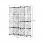 SOGA Black Portable 12-Cube Storage Organiser Foldable DIY Modular Grid Space Saving Shelf