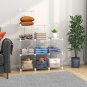 SOGA White Portable 9-Cube 3 Column Storage Organiser Foldable DIY Modular Grid Space Shelf 149cm