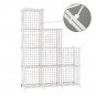 SOGA White Portable 9-Cube 3 Column Storage Organiser Foldable DIY Modular Grid Space Shelf 149cm