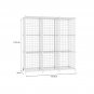 SOGA White Portable 9-Cube 3 Column Storage Organiser Foldable DIY Modular Grid Space Saving Shelf