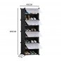 SOGA 8 Tier Shoe Rack Organizer Storage Stackable Stand Cabinet Portable Wardrobe with Cover