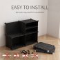 SOGA 4 Tier 2 Column Shoe Rack Organizer Storage Stackable Stand Cabinet Portable with Cover