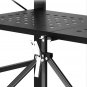 SOGA 5 Tier Steel Black Foldable Display Stand Multi-Functional Shelves Portable Storage Organizer
