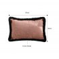SOGA 30cm Mid century Style Raised Embroidery Texture Edged Lumbar Throw Pillow