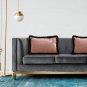 SOGA 30cm Mid century Style Raised Embroidery Texture Edged Lumbar Throw Pillow