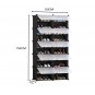 SOGA 10 Tier 2 Column Shoe Rack Organizer Storage Stand Cabinet Portable Wardrobe with Cover