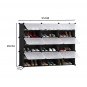 SOGA 6 Tier 3 Column Shoe Rack Organizer Storage Stackable Stand Cabinet with Cove
