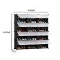 SOGA 8 Tier 3 Column Shoe Rack Organizer Storage Stackable Stand Cabinet with Cover