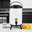 SOGA 8L Stainless Steel Insulated Milk Tea Barrel Hot and Cold Beverage Dispenser with Faucet White SOGA 8L Stainless Steel Insulated Milk Tea Barrel Hot and Cold Beverage Dispenser with Faucet White