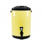 SOGA 8L Stainless Steel Insulated Milk Tea Barrel Hot and Cold Beverage Dispenser with Faucet Yellow